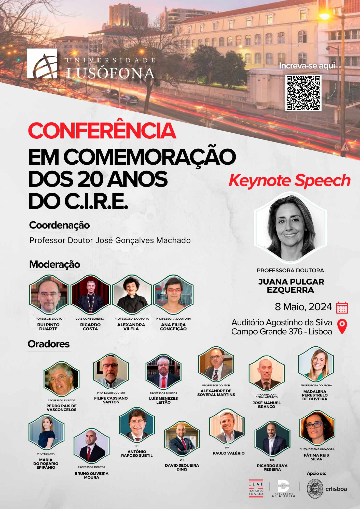 Conferência - Em Comemoração Dos 20 Anos Do C.I.R.E. - CEAD Centro De ...